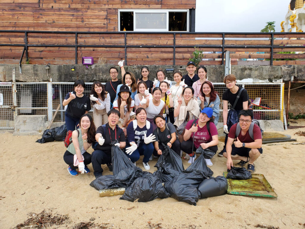 The-Hoffman-Hong-Kong-team-building-beach-clean-up The Hoffman Hong Kong team at their quarterly team building outing doing a beach clean up.