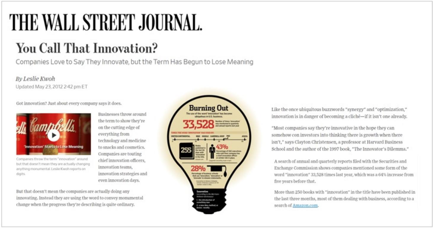 wall-street-journal-you-call-that-innovation Wall Street Journal Screenshot of You Call That Innovation Article